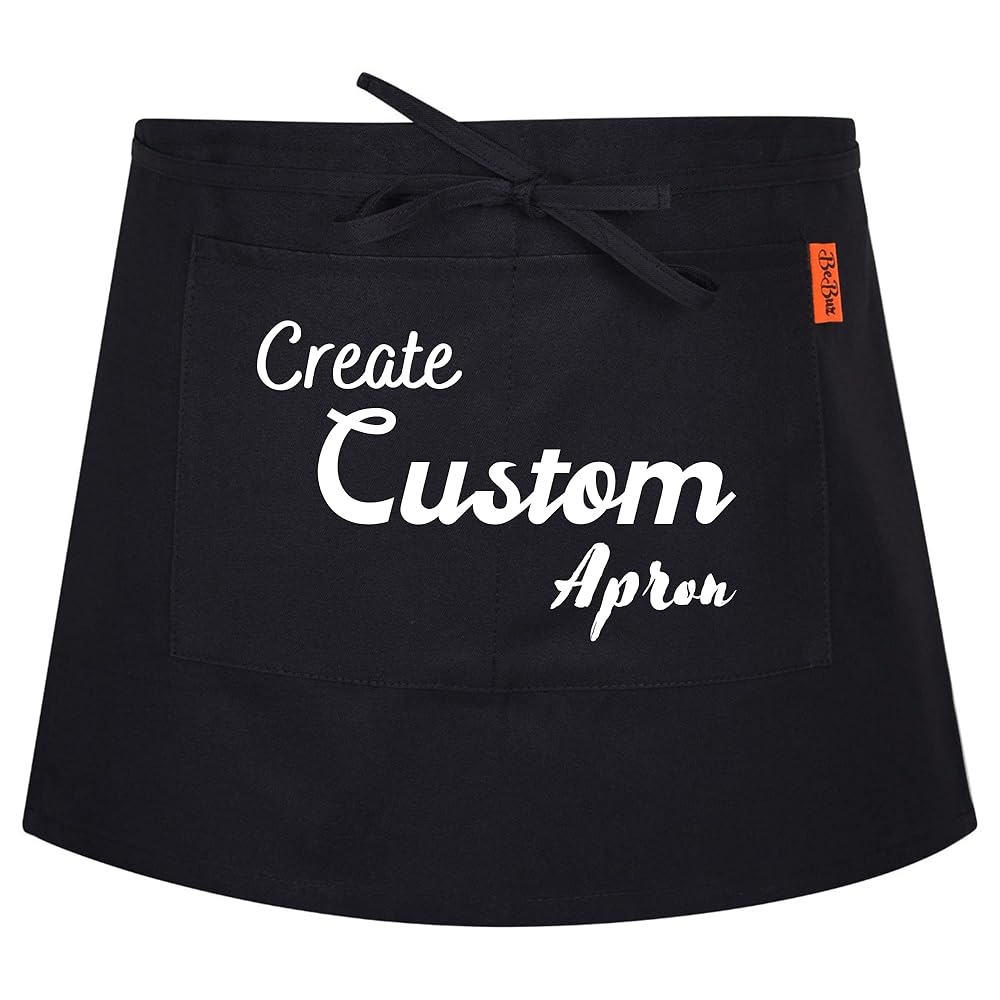 Custom Printed Waist Apron – Personalized Half Apron