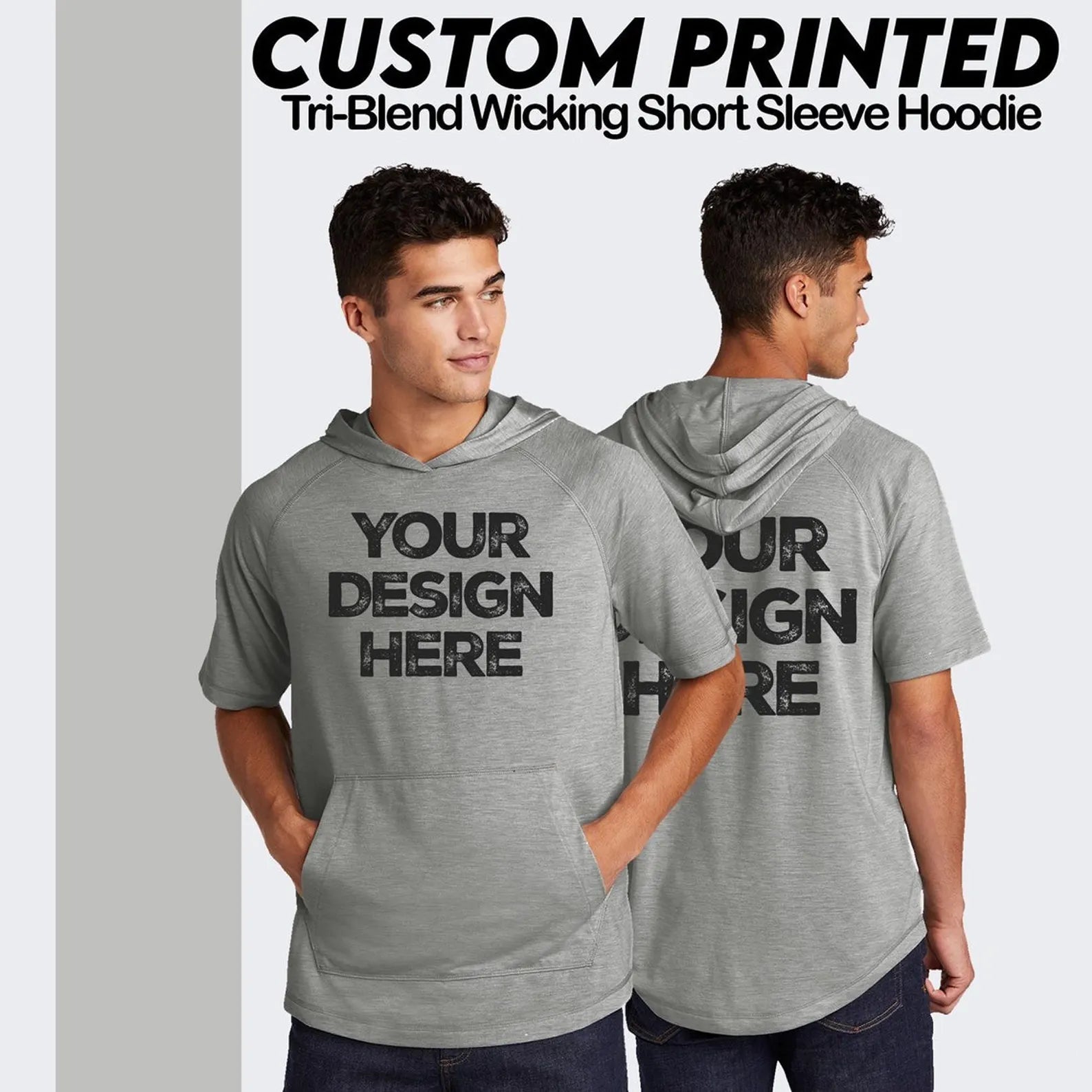 Custom Hooded Performance Shirt — Quick-Dry, Lightweight Sports Hoodie (Short or Long Sleeve)