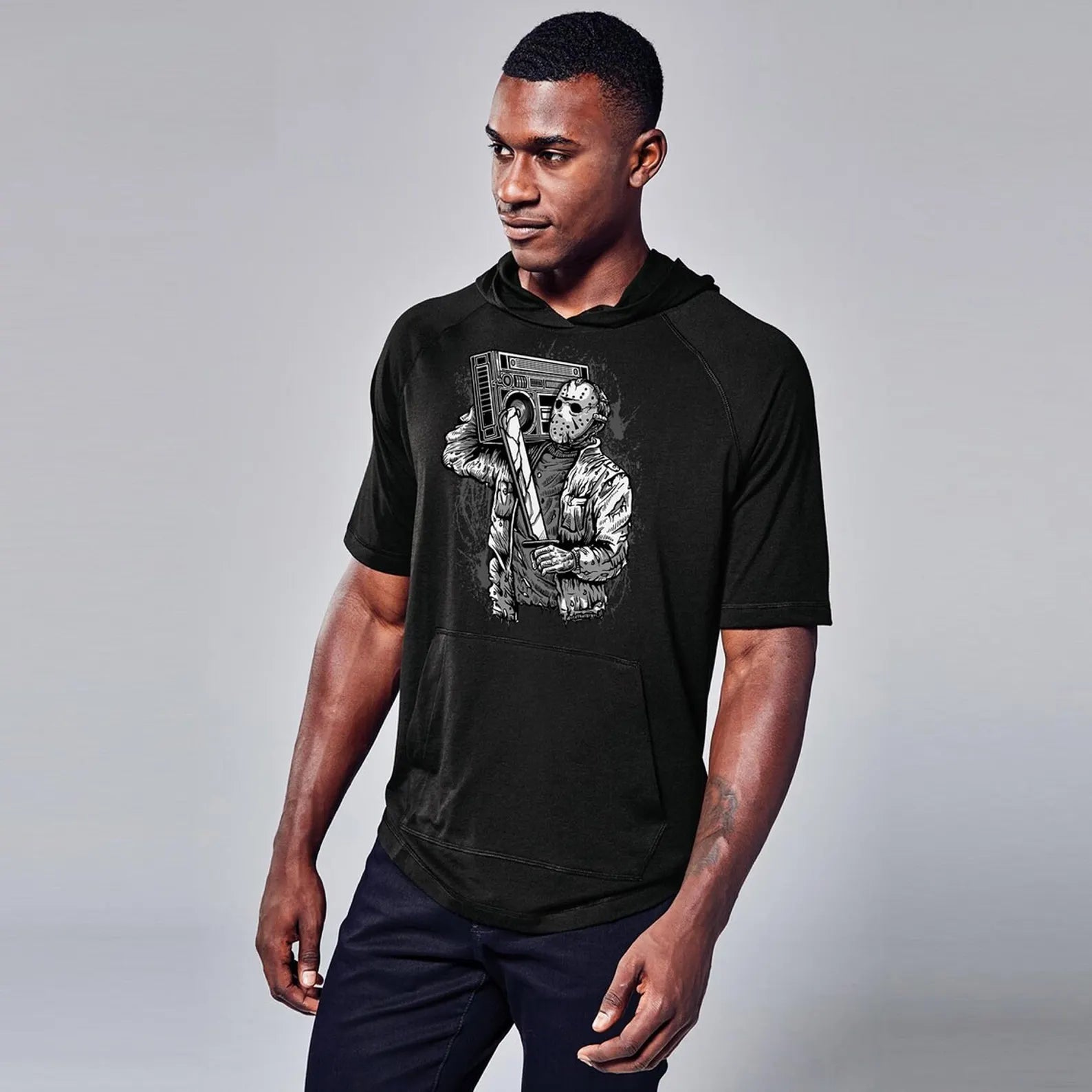 Custom Hooded Performance Shirt — Quick-Dry, Lightweight Sports Hoodie (Short or Long Sleeve)