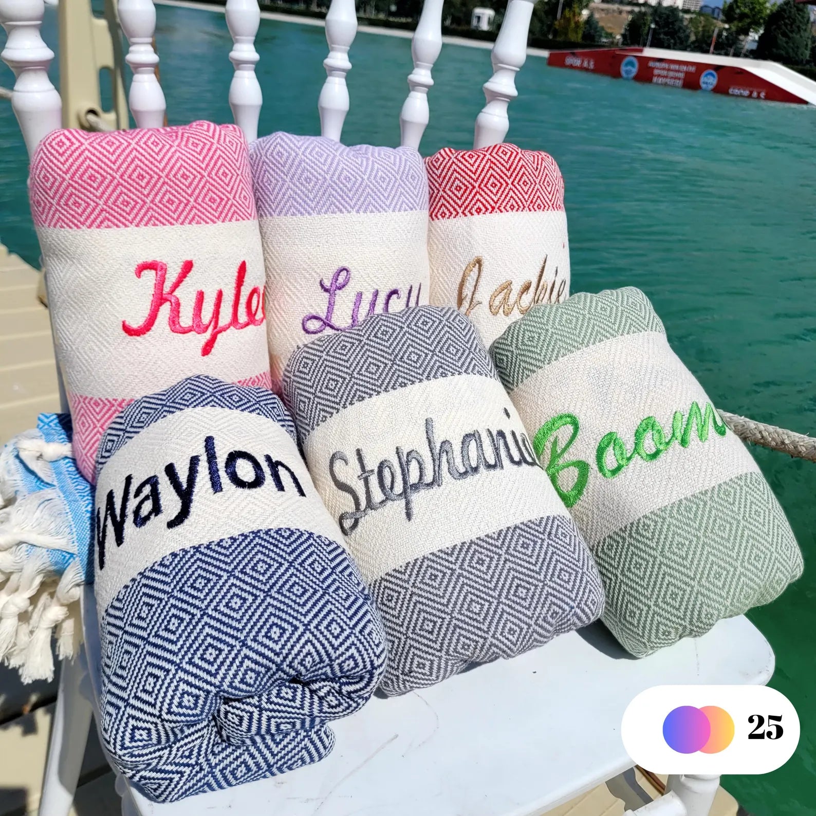 Custom Embroidered Towels – Personalized Name or Monogram