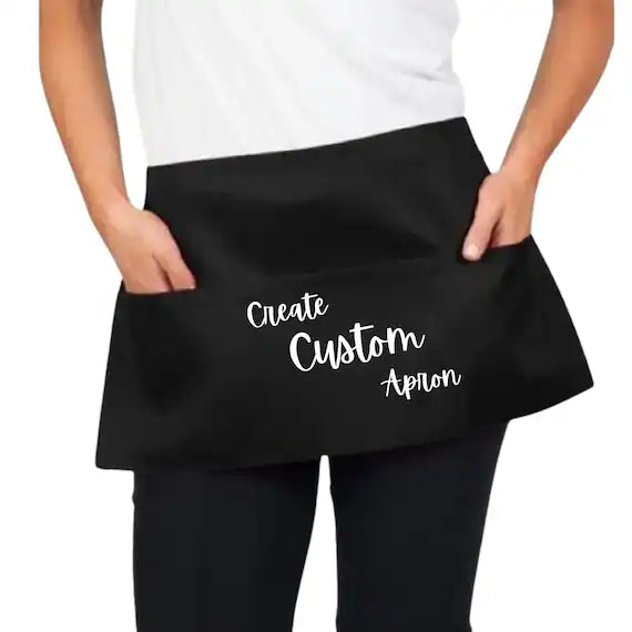 Custom Printed Waist Apron – Personalized Half Apron